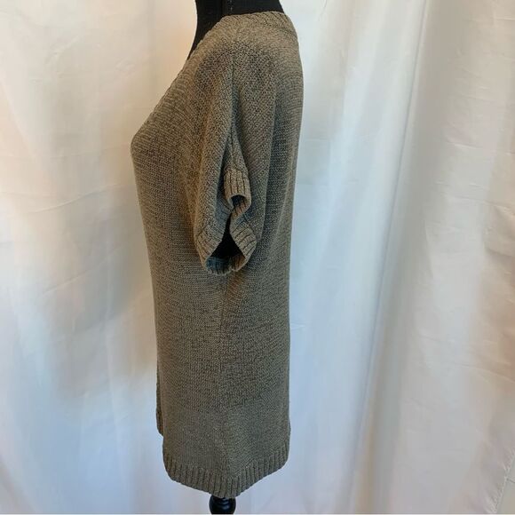 Mexx khaki short sleeve V-neck knit sweater Sz M - Picture 4 of 11